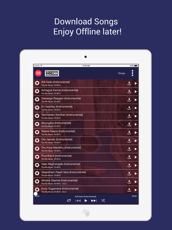 Screenshot #5 pour 50 Tamil Movie Instrumentals