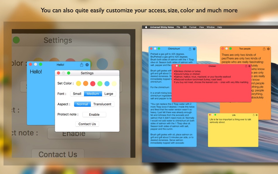 #2. Universal Sticky Notes (macOS) Bởi: luca calciano