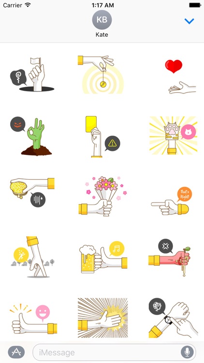 Animated Hand HandMoji Sticker