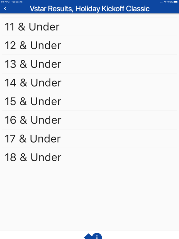 Vstar Results iPad screenshot 2 - Sports app