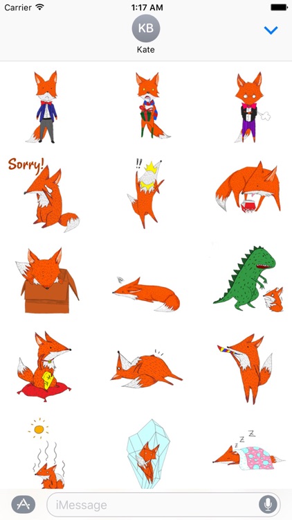 Lovely Red Fox Foxmoji Sticker