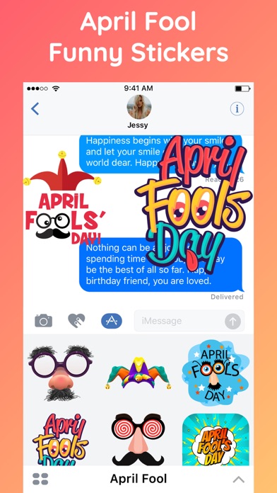 April Fool Prank Stickers App screenshot 2