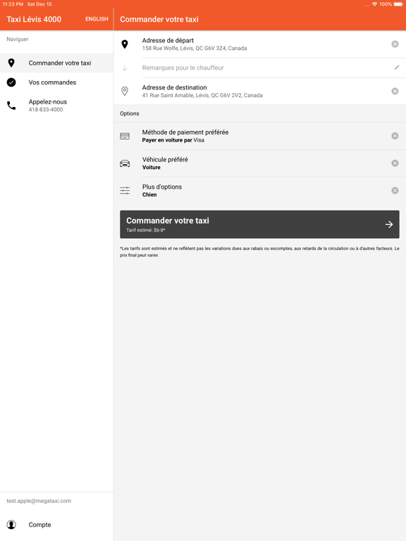 Screenshot #5 pour Taxi Lévis 4000