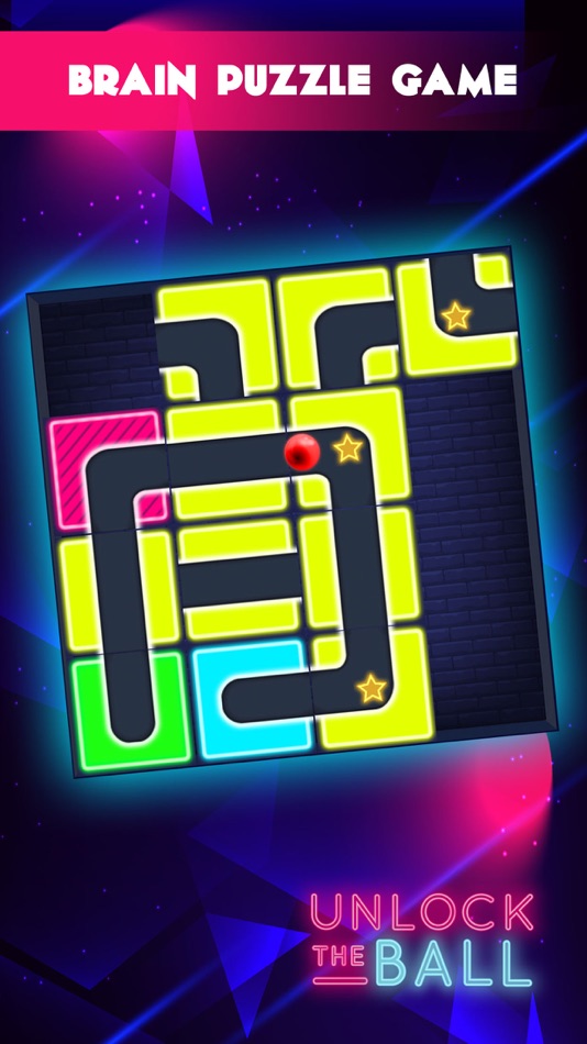 #1. Classic Neon Slide Puzzle Game (iOS) Podle: Maria Amparo Ricos