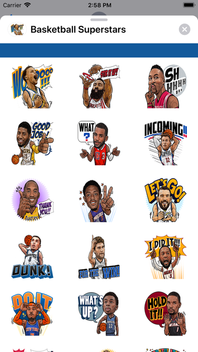 Basketball Superstars Stickers screenshot 3