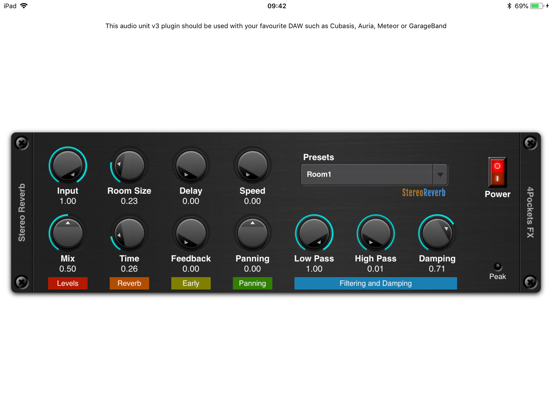 Screenshot #1 for Stereo Reverb AUv3 Plugin