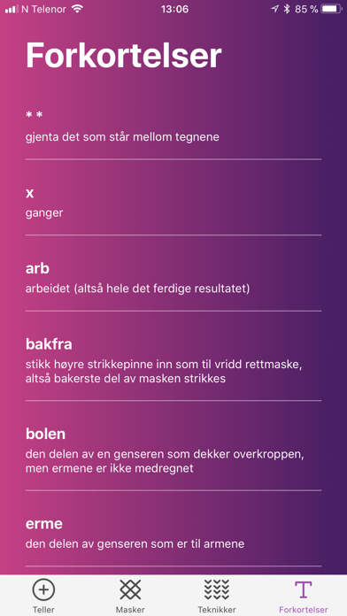 Strikkehjelpen Screenshot