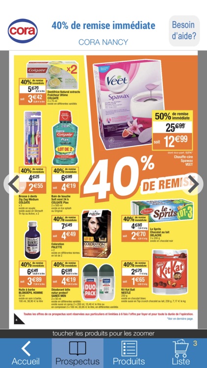 Cora, mes courses & prospectus