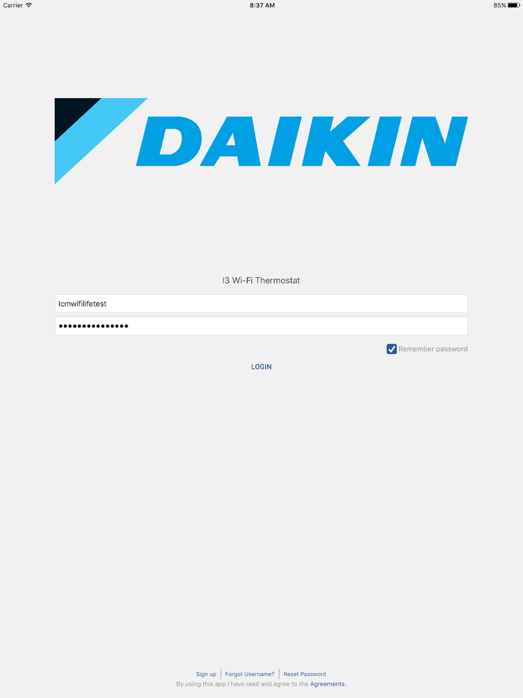 Daikin I3 Thermostat