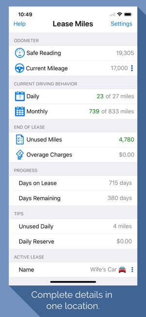 Lease Miles Overage Calculator