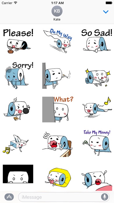 Cute Toilet Paper Sticker screenshot 2