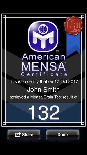 American Mensa Brain Test