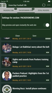 24h News for Green Bay Packers screenshot #2 for iPhone