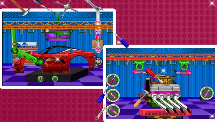 Sports Car Factory Repair Shop