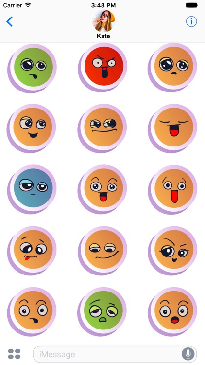 Cute Emoticons Sticker Fun!