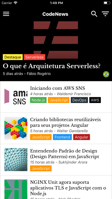 Screenshot #1 pour Code News