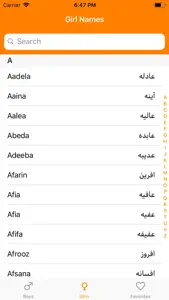 Afghan Baby Names screenshot #3 for iPhone