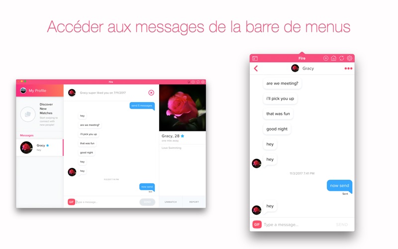 Screenshot #3 pour Fire - App pour Tinder Chat