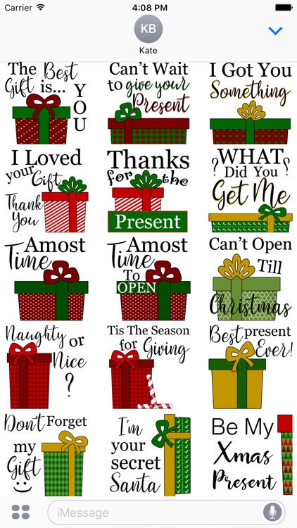 Christmas Presents Stickers