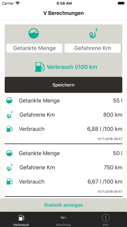 Büffeln Sprit/Mischung-Rechner