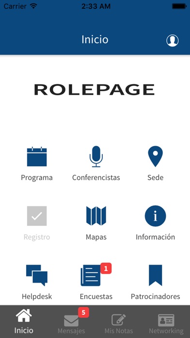 RolePage Eventos captura de pantalla 2