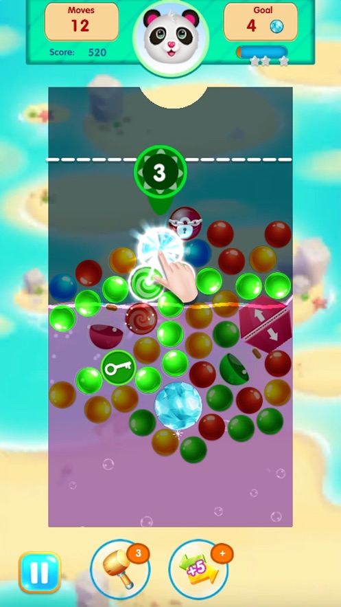 游戏 气泡 连 在水里