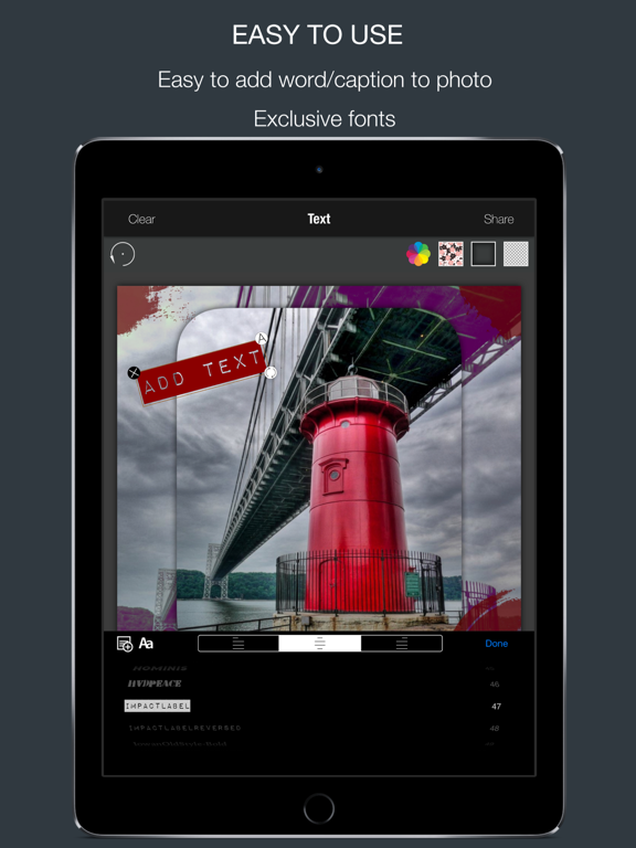 PicWhite : Pic frame, stickers iPad screenshot 4 - Photo & Video app