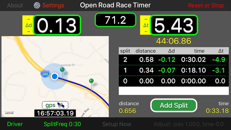 Open Road Race Timer