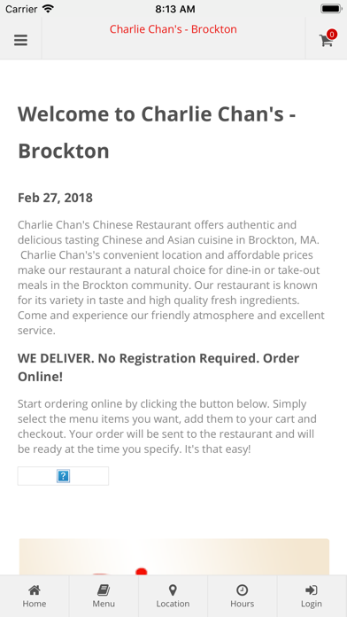 How to cancel & delete Charlie Chan's Brockton from iphone & ipad 1