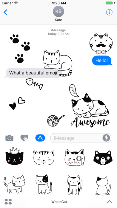 WhatsCat - Cat.s Emoji for iMessage and WhatsAppのおすすめ画像2