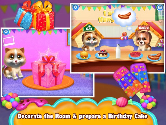 Fluffy Pets Birthday Party Fun iPad screenshot
