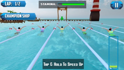 Beach Swimming Race screenshot 2