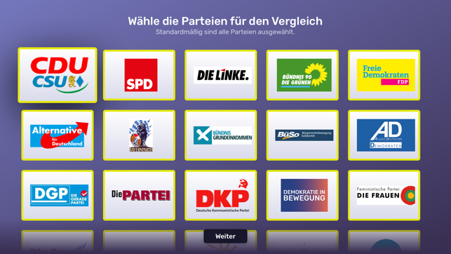 WahlSwiper Screenshot