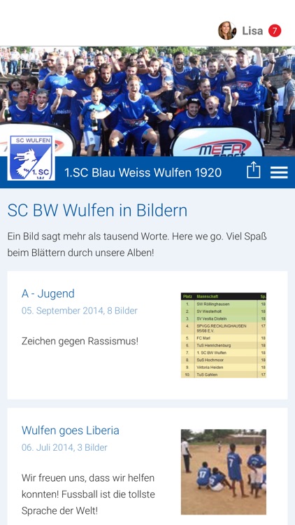 1.SC Blau Weiss Wulfen 1920