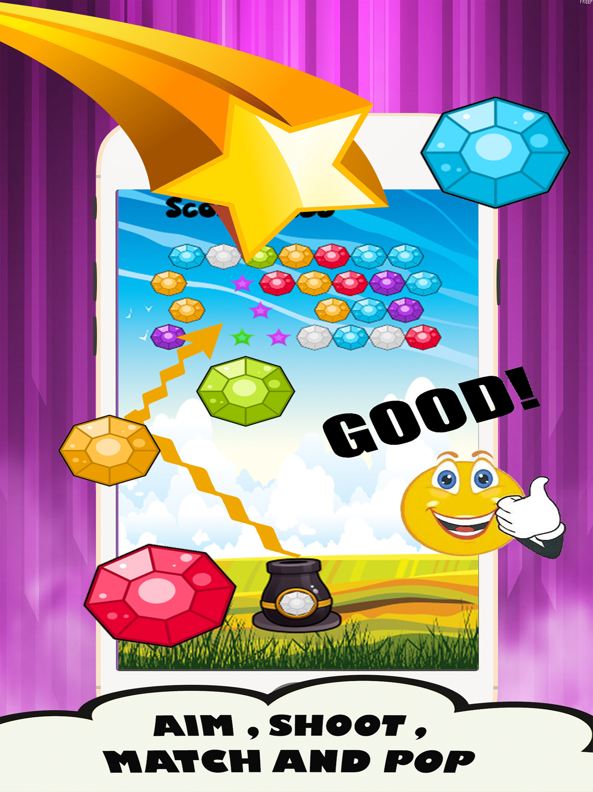 Diamond bubble mania: Bubbles ball shooter games screenshot 5