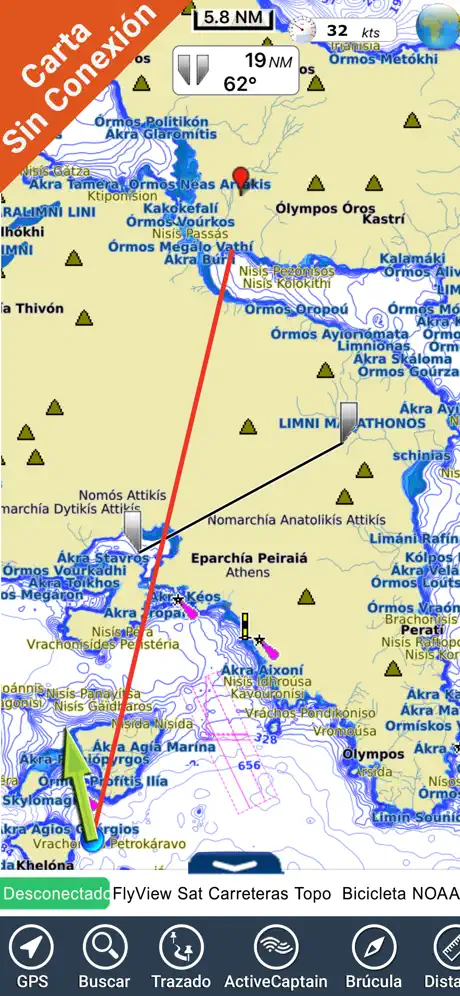 Grecia Cartas Náuticas GPS HD