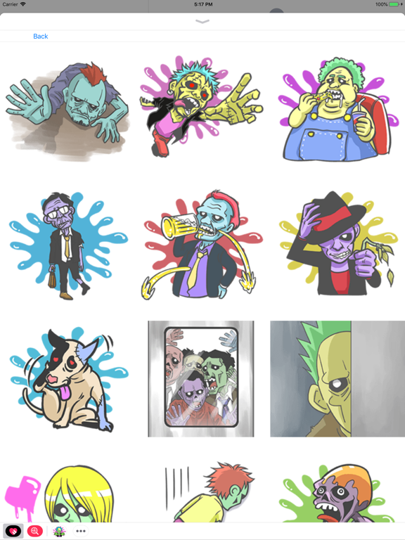 Zombie Stickers Collection iPad screenshot 8 - Stickers app