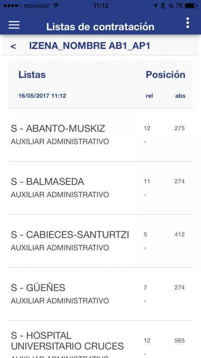 Screenshot #2 pour Listas de Contratación