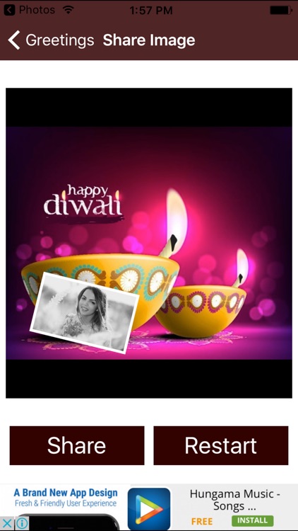 Diwali Greetings Card Maker For Beautiful Wishes screenshot-4