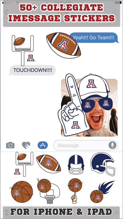Arizona Wildcats Stickers PLUS for iMessage