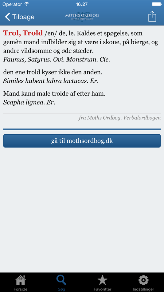 #3. Moths Ordbog (iOS) 由: Det Danske Sprog- og Litteraturselskab
