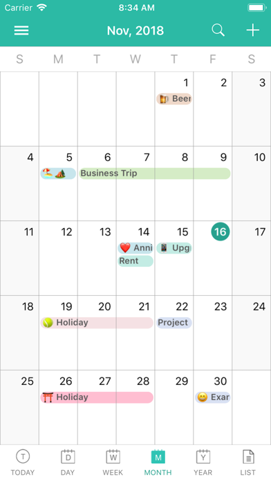 10Cal - Colourful calendar app screenshot 2