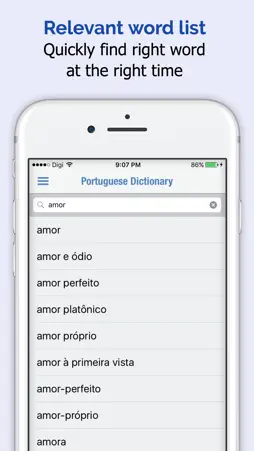 Portuguese Dictionary Elite screenshot 2