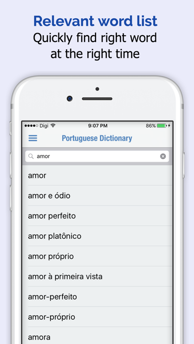 Portuguese Dictionary Elite Screenshot