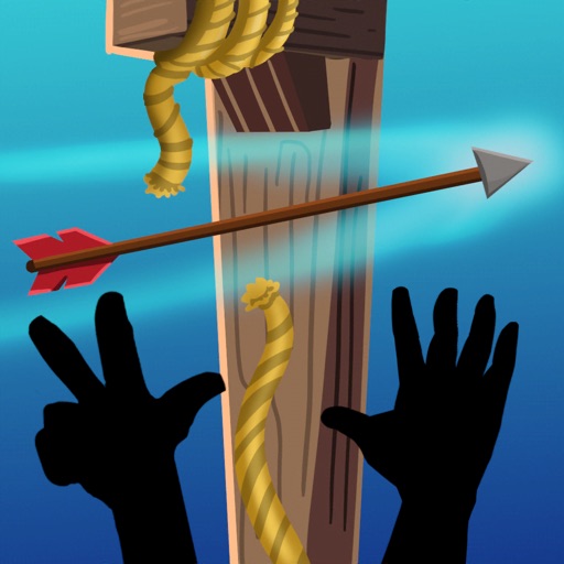 Arrow hunting gallows stickman icon