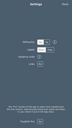 TrueDoF-Intro DoF Calculator screenshot 4