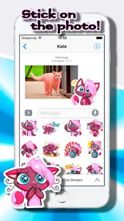 cat stickers: flirty kate iphone screenshot 4