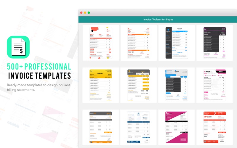 Invoice Templates for Pages скриншот программы 1