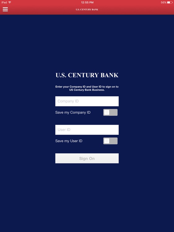 USCB Business Mobile for iPad