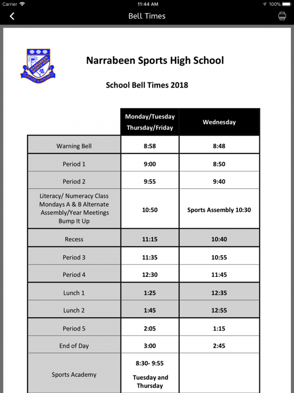 Screenshot #6 pour Narrabeen Sports High School